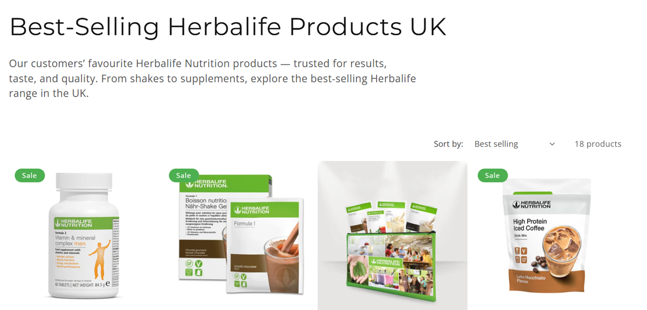 Best-Selling Herbalife Products UK