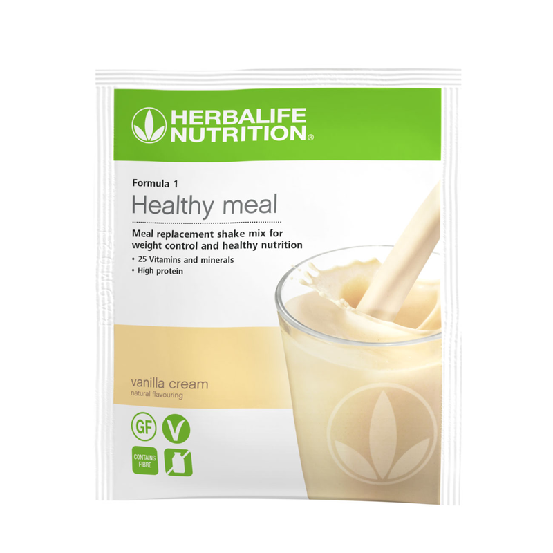 Herbalife Formula 1 Nutritional Shake Mix Sachets – Chocolate / Vanilla / Cookie Crunch (Pack of 7)