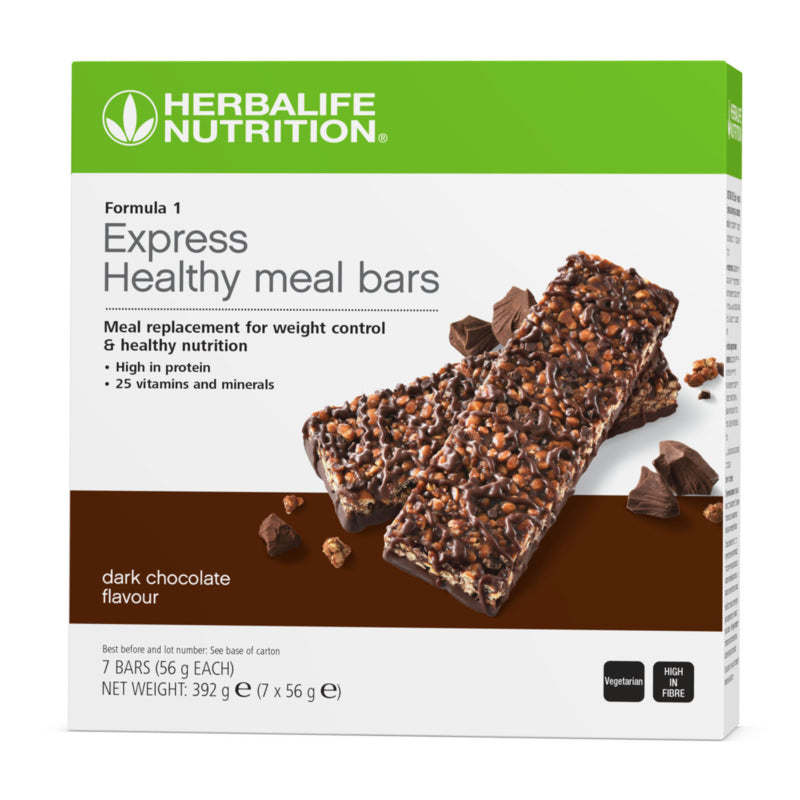 Herbalife Formula 1 Express Meal Bars – Dark Chocolate / Cranberry & White Chocolate (7 Bars per Box)
